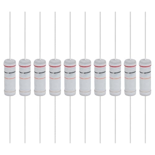 Image of YOKIVE 10 Pcs 20K Ohm 5 Watts Metal Oxide Film Resistor, 5% Tolerance Resistor Axial Lead | Flame Proof for DIY Electronic Circuits, Audio-Video Projects