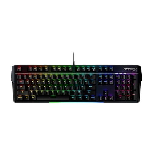 Image of HyperX Alloy MKW100 – Mechanical gaming keyboard, Dynamic RGB lighting, Onboard memory to save lighting profiles, Dust-proof mechanical switches, brushed aluminum frame, detachable wrist rest