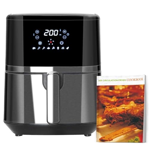 Image of HOMCOM 4.5L Air Fryer, 8-in-1 Digital Air Fryer Oven with Rapid Air Circulation, Temp Control & Timer, Non-stick Basket, Oil-Free Cook, 1500W, Black