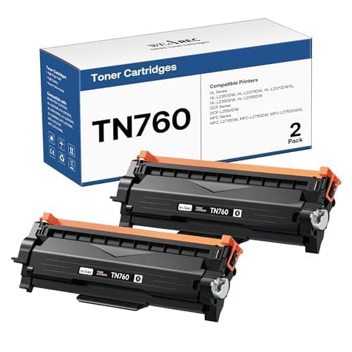 Image of TN760 Toner Cartridges Replacement for Brother Toner TN-730/TN-760 Compatible HL-L2350DW MFC-L2710DW MFC-L2750DW HL-L2395DW HL-L2370DW DCP-L2550DW HL-L2390DW (Black, 2 Pack)