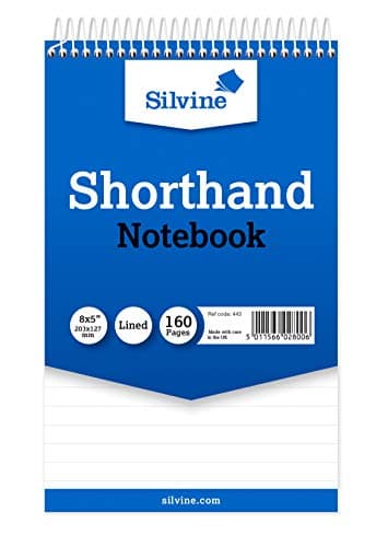 Image of Silvine Spiral Office Reporters Notebook, 160 pages 80 sheets 127x203mm [Pack 10]