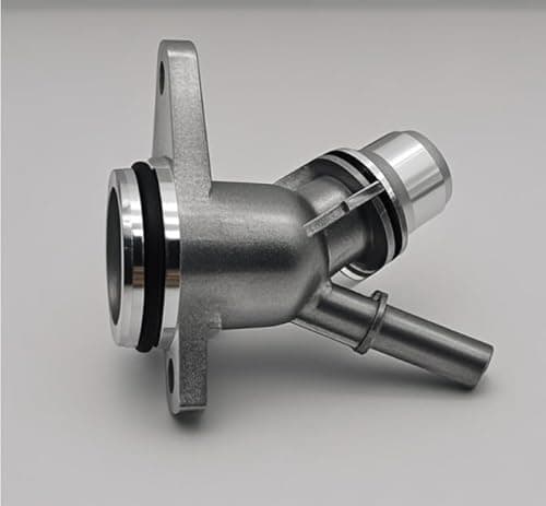 Image of 06H121132H Aluminum Cooling Flange Comfatable With Au-di A4 A5 A6 Q6, Replace Number 06H121132E Engine Coolant Part