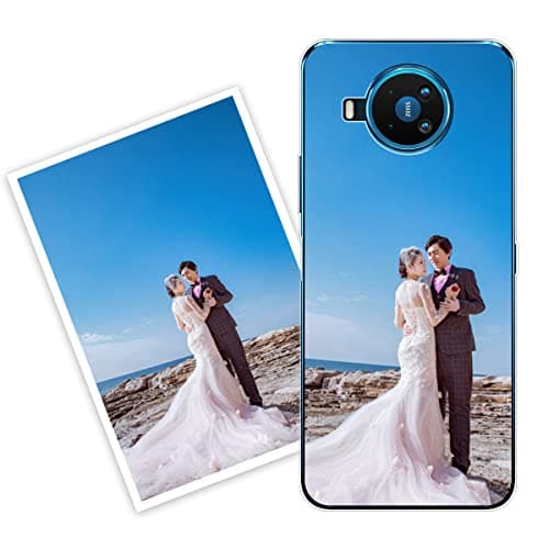 Image of Sunrive Personalised Custom Case compatible with Nokia 8.3 5G, Soft TPU Clear Shock Absorbing Customised Cover with your own photo, image, Picture, or text Make Your Own Case