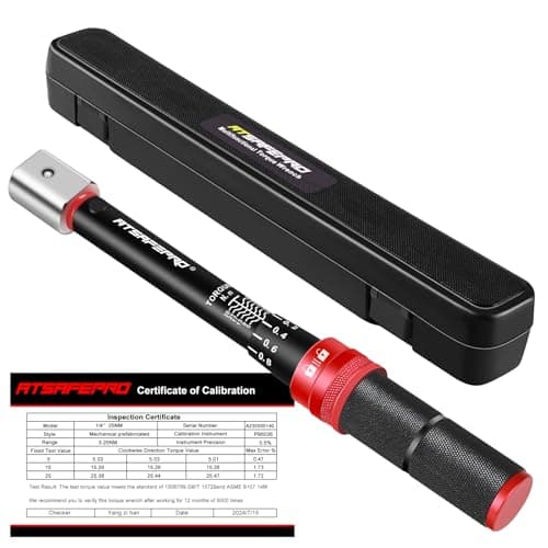 Image of ATsafepro Open End Torque Wrench 3-25 Nm, 9×12mm Adjustable Torque Wrench, Bike Torque Wrench for HVAC Mini Split,Refrigeration System,Bike and Motorcycle Maintenance, AT215A002-FT-3NM