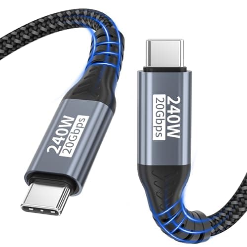 Image of USB To USB C Cable,USB C Data Cable 2m,20gbps USB 3.2 Gen2x2 240w Charging,5k@60hz 4k@144hz Video Cable USB C To USB C Pd3.1 For iphone 17 Pro Max/Plus/Pro/iphone 16/15/Macbook Pro/ipad Pro,Pssd