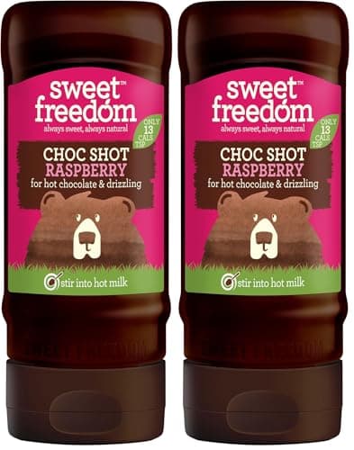 Image of Sweet Freedom CHOC SHOT Raspberry - 320 g | Natural Great Taste With Sweetness Derived from Fruit | Ideal for Coffee Baking & Dessert | No Preservatives or Allergens | Vegan | Only 13 Cal Per Teaspoon