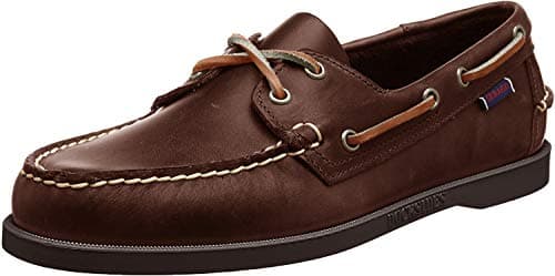 Image of Sebago Men's Docksides Portland Waxed Boat Shoes, Brown (Brown-Gum), 7 UK (41 EU)