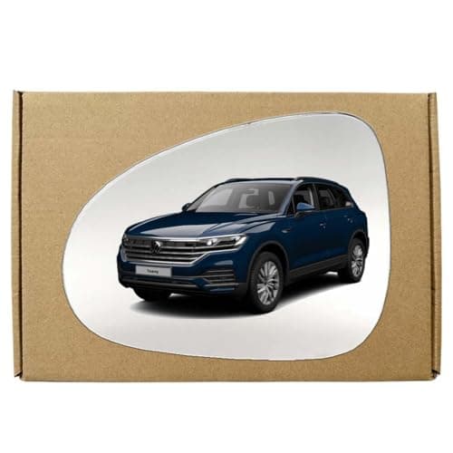 Image of GAPlus Wing Mirror Glass Left Compatible with Volkswagen VW Touareg 2010-2017 STICK-ON Passenger Near Side with Blind Spot