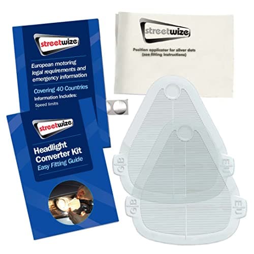 Image of Streetwize - Headlight Beam Deflector Adaptor Conversion Kit | Driving in Europe | UK Sticker Not Included | Cars Vans Trucks 4x4 | SWTT92