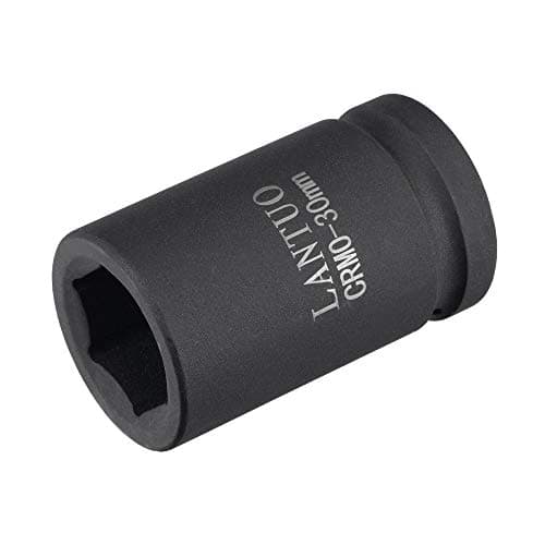 Image of sourcing map 1" Drive by 30mm 6-Point Impact Socket, CR-MO 80mm Length, Standard Metric Sizes