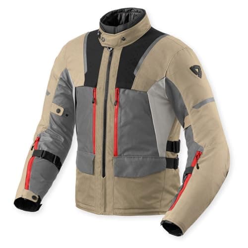 Image of REV'IT! Offtrack 2 H2O Adventure Touring Motorcycle Jacket (Sand/Grey - Medium)