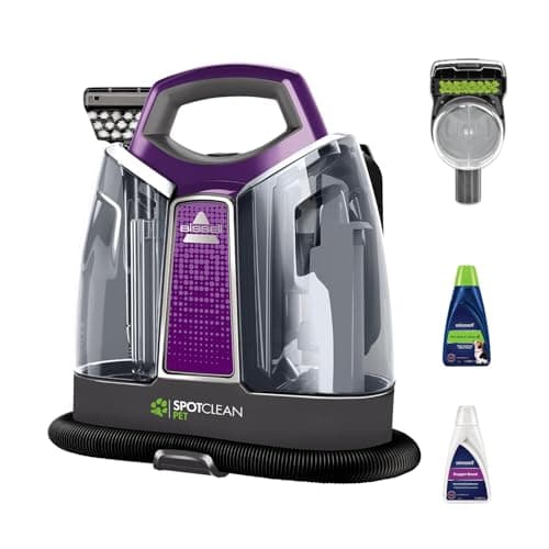 Image of BISSELL SpotClean Pet, Carpet Cleaner, Portable Spot Cleaner, Spills & Carpet Stain Remover with HeatWave Technology, Upholstery Cleaner, Carpets, Stairs, Car Seat, Mattress & Sofa Cleaner, 36982