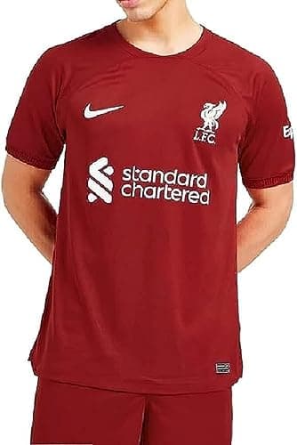 Image of NIKE Liverpool FC Season 2023/2024 Official Home Stadium Men's Nike T-Shirt XS