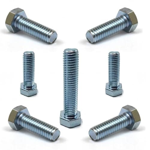 Image of RADSO UNF 3/8 Inch - 24 TPI - High Tensile Grade 5 Steel Hexagon Set Screws (8.8 Grade Equivalent), Fully Threaded Imperial Bolts with Fine Thread, Bright Zinc Plated (3/8 x 1") - Pack of 4