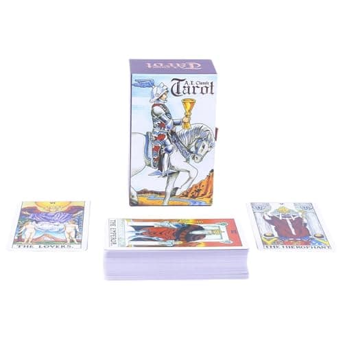 Image of Tarot Card Game, A.E. Tarots Deck Set with Instructions, Fortune Telling Game with Storage Bag for Tarot Lovers, Women & Men