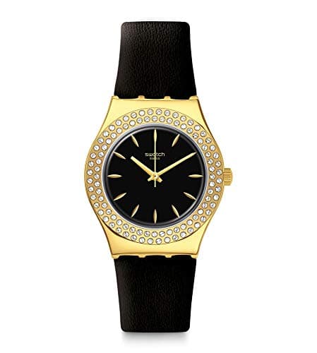 Image of Swatch Watch Analog Quartz Irony Medium YLG141 Goldy Show