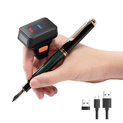 Image of Tera Pro Series Mini CMOS Ring Barcode Scanner 1D 2D QR Barcode Scanner Wireless Bluetooth & Wireless 2.4G & USB 2.0 Portable, HW0010