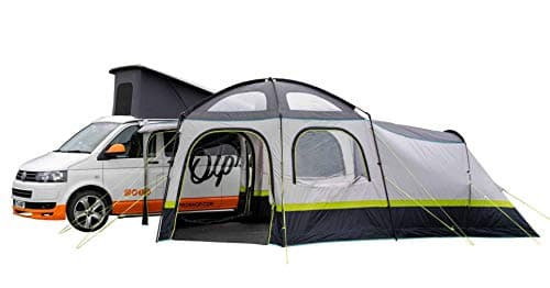 Image of OLPRO Hive Poled Driveaway Campervan Awning – 3.3 × 3.3 m Hex Awning with Sewn-In 2 × 2 m Sleeping Pod – Waterproof 5000 mm – Fits Vans 190–250 cm – Camping & Touring Living Space