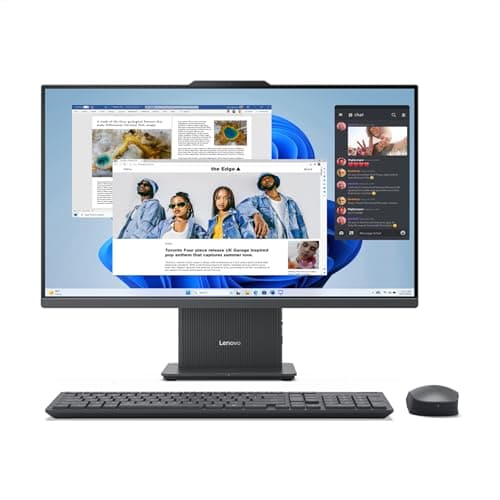 Image of IdeaCentre AIO, All-in-One Desktop PC | 27 inch Full HD | AMD Ryzen 7 7735HS | 16GB RAM | 512GB SSD | Windows 11 Home | Luna Grey | Wireless EOS Keyboard and Mouse