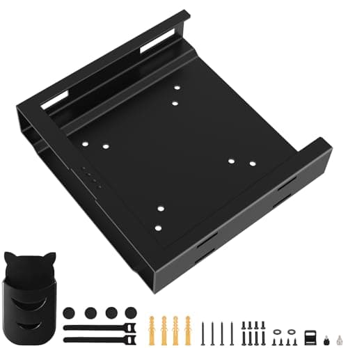 Image of Mount for HP Elitedesk Mini PC Wall VESA and Under Desk Mount with Pen Holder for HP EliteDesk 800 805 705 Desktop, HP ProDesk 400 405 600 Desktop Mini, HP 260 Desktop Mini PC Mount Bracket for HP