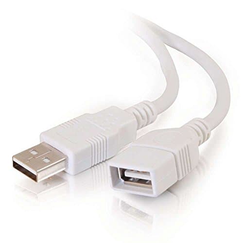 Image of C2G/Cables to Go 19003 1m USB 2.0 A Male to A Female Extension Cable - White (3.3ft)