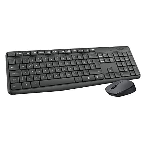 Image of Logitech MK235 Wireless Keyboard and Mouse Combo for Windows, QWERTY Portuguese Layout - Grey