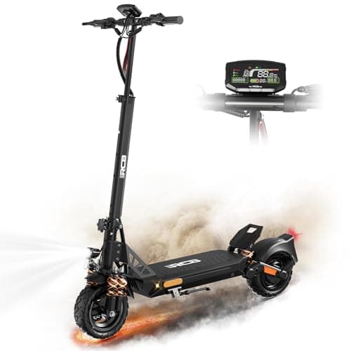 Image of RCB D5 Electric Scooter Adults, E-Scooter, 90-100KM Range, 20.8Ah Battery, 500W Motor, 3 Speed Modes,10" Flatproof Tires, APP Control, Double Shock Absorption, Double Brakes, Foldable Electric Scooter