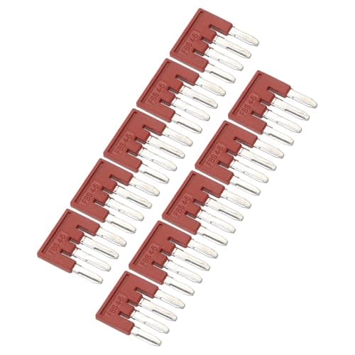 Image of sourcing map 10Pcs FBS4-5 DIN Rail Terminal Block Jumpers 4 Position Terminal Block Press-Fit Jumpers Fit for ST-2.5 STTB2.5 Series Terminals
