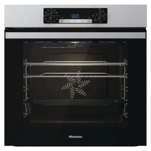Image of Hisense BI62212AXUK - Built-in 77L Electric Single Oven - Stainless Steel with Even Bake, Pizza Mode, Multiphase Cooking - 22x23x23 inches (LxWxH) - A Rated, Extra Large