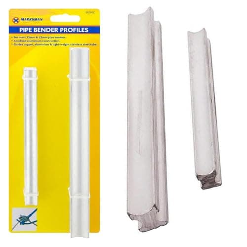 Image of 2Pc Piper Bender Guides - Manufactured from Robust Aluminium, Plumbing Tool, Plumbers Tubes | Fits Monument Multibender & 15mm and 22mm Pipe Benders | Strong & Long Lasting
