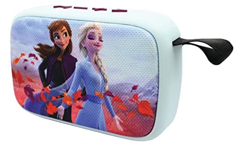Image of LEXIBOOK, Frozen, Portable Bluetooth Speaker, Wireless, USB, SD card, Rechargeable battery, blue/purple, BT018FZ