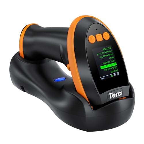 Image of Tera Barcode Scanner with Digital Setting Screen & Keypad, Pro Version Extra Fast Scanning Speed, Works with Bluetooth 2.4G Wireless & USB Wired 1D 2D QR Handheld Image Bar Code Reader Model HW0009