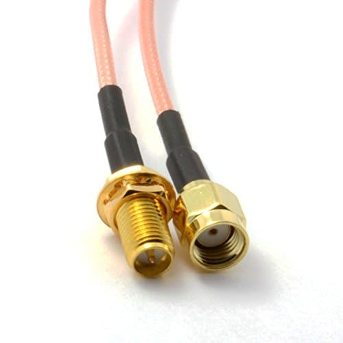 Image of kenable WiFi Antenna Extension Cable RP-SMA Male to Female 2.4GHz Low Loss Wireless Router Aerial Lead 0.3m 30cm