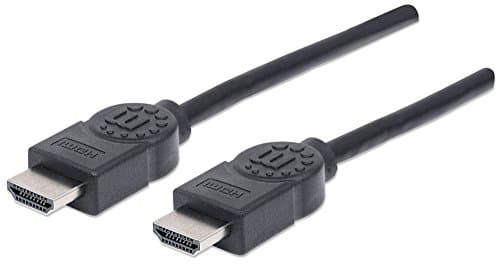 Image of Manhattan HDMI Cable with Ethernet, 4K@30Hz (High Speed), 5m, Male to Male, Black, Ultra HD 4k x 2k, Fully Shielded, Gold Plated Contacts, Lifetime Warranty, Polybag