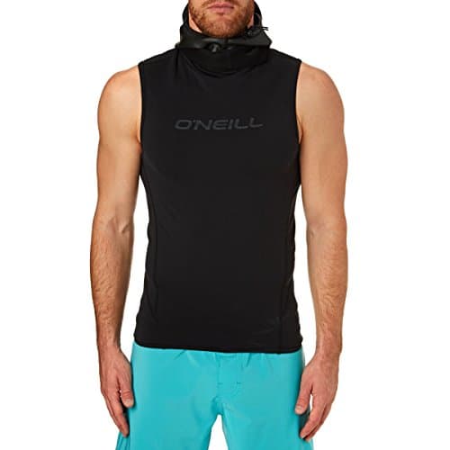 Image of O'NEILL ONeill Thermo-X Hooded Thermal Vest Top Black - Easy Stretch Thermal Lining - Thermal Warm Heat Layer Layers Quick dry
