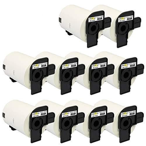 Image of Yellow Yeti 10 Rolls DK-11241 102 x 152mm Large Shipping Labels Compatible with Brother P-Touch QL-1050 QL-1050N QL-1060N QL-1100 QL-1110NWB | 200 Labels per Roll