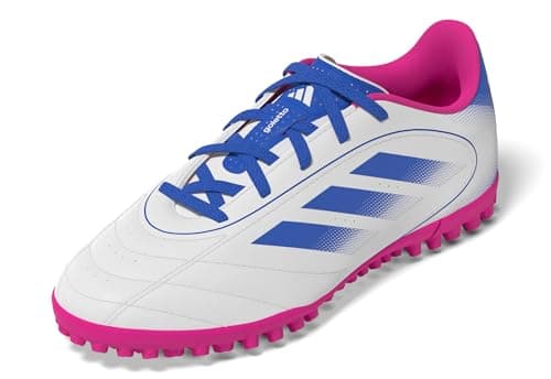Image of adidas Kids Goletto Junior Astro Turf Trainers Football White/Blue/Pink 5.5 Child UK