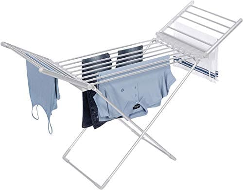 Image of groundlevel.co.uk Amazing Extra Large 18 Bar Heated Winged Clothes Airer/Drier Quick Drying Heater Towel Warmer Low Cost To Run Folds Away For Easy Storage