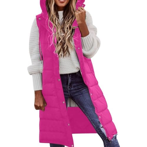 Image of Cyber of Monday 2024 Ladies Long Sleeveless Coat Womens Gilet Size 18 Long Gilet With Fur Hood Womens Sleeveless Fleece Gilet Short Sleeve Coat Women Deal of The Day Prime Today Buy Again