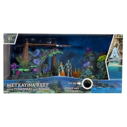 Image of McFarlane Toys, Disney Avatar, World of Pandora Metkayina Reef with Tonowari and Ronal Avatar Movie Action Figure Set, Disney Toys Collectible Figure – Ages 8+