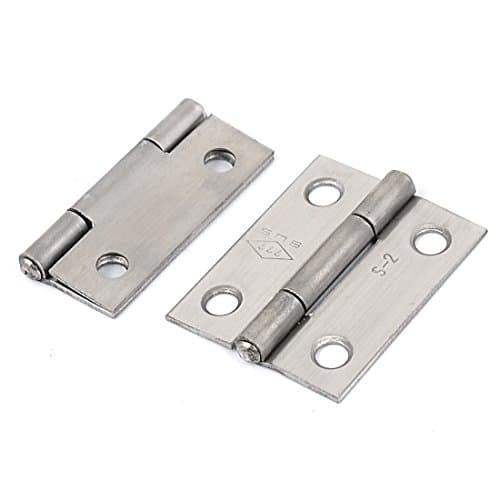 Image of Sourcingmap 40mm x 30mm Stainless Steel Rotatable Folding Door Butt Hinges 2pcs