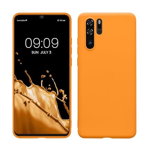 Image of kwmobile Case for Huawei P30 Pro Case - Soft Cover - Shockproof TPU Material - Wireless Charging - Fruity Orange