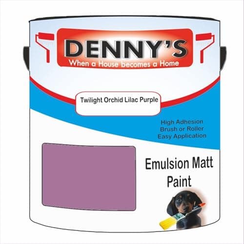 Image of Premium Interior Wall & Ceiling Emulsion Paint – Twilight Orchid Lilac Purple – Rich Matt Finish, Durable & Washable, Low Odour, Ideal for Living Rooms, Bedrooms & Hallways (250ML Tin)
