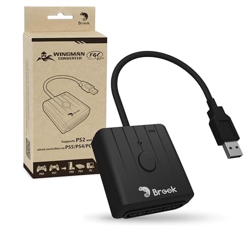 Image of Brook Wingman FGC Retro– PS1 & PS2 Controller for PS5, PS4, PC – Turbo, Remap, Macro – X-Input – Compatible with Dance Mats, Arcade Sticks, Rhythm Game Controllers