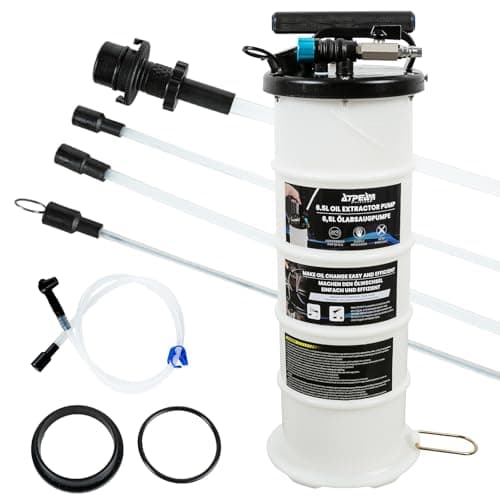 Image of ATPEAM 6.5L Manual & Pneumatic Oil Extractor Pump, Dual-Function Oil Suction Pump Extractor for Cars, Motorbikes, Fluid Evacuator for Engine Oil, Petrol, and Other Fluids