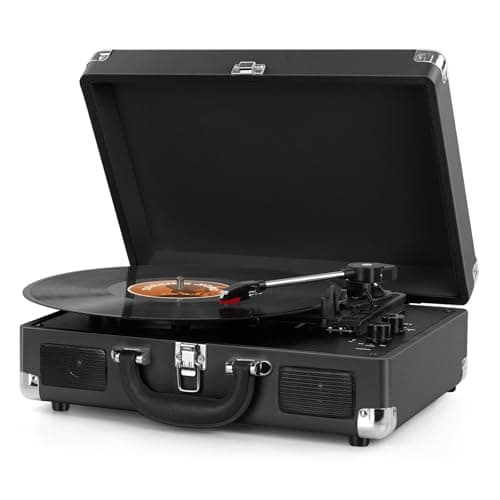 Image of DIGITNOW!Three Speeds Turntable Retro Record Player with Built-in Stereo Speakers, Supports USB, RCA Output , Headphone Jack , MP3 , Mobile Phones Music Playback,Suitcase Design