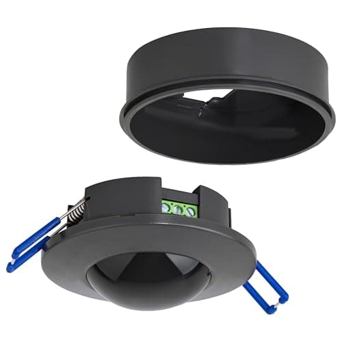 Image of SEBSON Motion Sensor Indoor - Recessed or Surface Mounted Ceiling Installation - Programmable PIR Sensor, Range 8m/360°, LED Compatible 600W, 3-Wire
