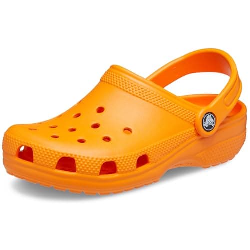 Image of Crocs Unisex Kids Classic Clog K Clogs, Orange Zing, 2 UK