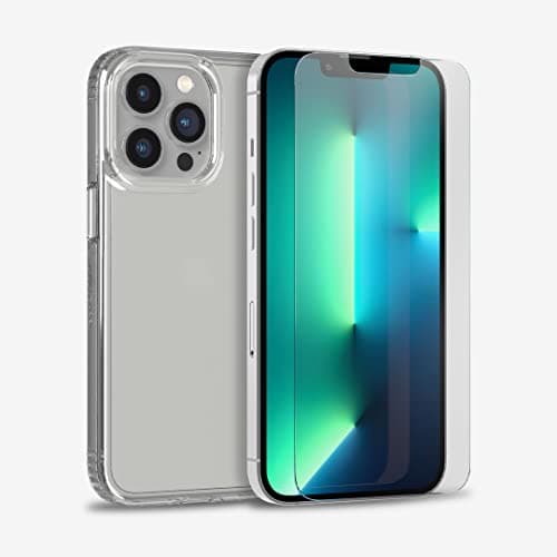 Image of Tech 21 Evo Clear and Impact Glass Bundle for iPhone 13 Pro – Protective Phone Case with 12ft Multi-Drop Protection and Toughened Glass Screen Protector