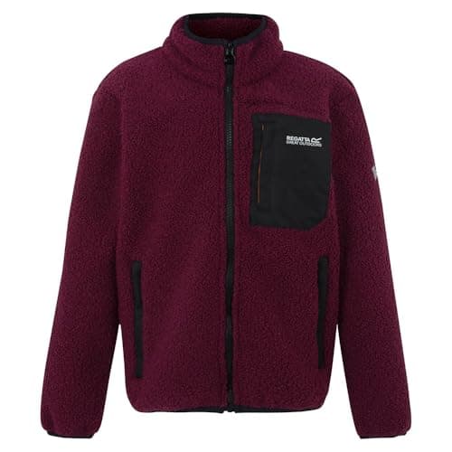 Image of Regatta Kids Frankie Full Zip Warm Fleece Borg Insulated Winter Layer Jacket Top